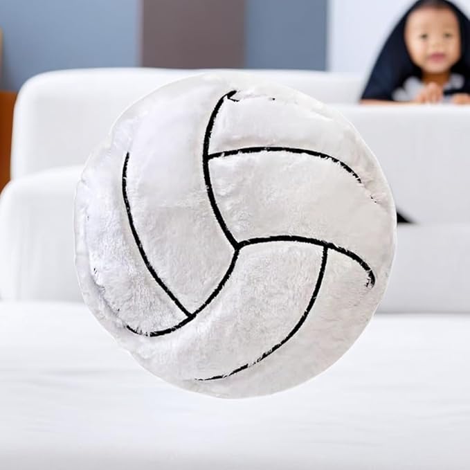 Volleyball Sports Pillow Fluffy Soft Throw Pillow Toy ，14" Durable Sport Basketball Plush Toys,Plush Pillow Toys Gift for Kids Boy Girls Children Room Decoration