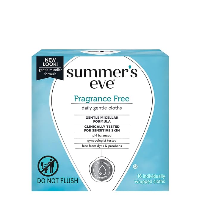 Summers Eve Cleansing Cloths 16 Count Fragrance-Free (2 Pack)