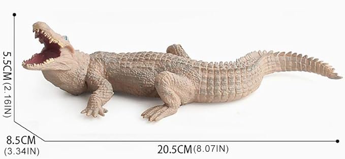 Fantarea Simulation Realistic Wild Life Jungle Animal Figures Model Figurines Crocodile Alligator Eduactional Toys Party Cake Toppers Ornament Toys for 5 6 7 8 Years Kid Boys Girls Toddler