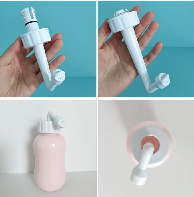 Adorable Pink Peri - Peri Bottle After Birth Care for Postpartum Essentials Feminine Pink Portable Bidet Water Squeeze Spray Bottle for Pain Relief tears Hemorrhoids with Bottle Cap 300 ml (10 oz)