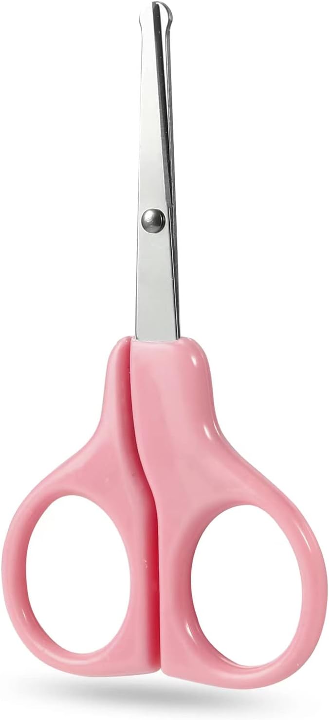 PandaEar Baby Healthcare and Grooming Kit, 12-in-1 Pink, Baby Comb, Brush, Finger Toothbrush, Nail Clippers, Scissors, Nasal Aspirator, Plastic, Pink