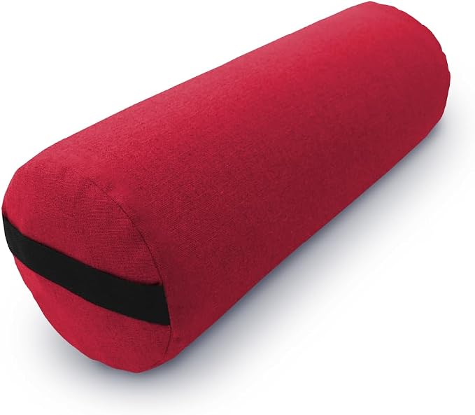 Bean Products Yoga Bolster - Made In The USA With Eco Friendly Materials - Round or Rectangular Support Cushions That Elevate Your Practice - Organic Hemp Cover