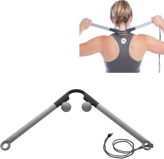 Body Back AccuMassage FSA Eligible - Dual Pressure Point Massage Tool & Massage Hammer - 2 in 1 Design - Shiatsu Neck Massager Tool, Golf Ball Percussion Massager for Deep Tissue Pain Relief