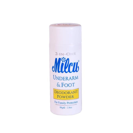 Underarm & Foot Deodorant Powder 80 grams Large Size by Milcu