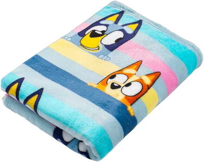 Jay Franco Bluey Throw Blanket with Gift Box - Throw Measures 46 x 60 Inches – Super Soft Special Edition Fleece Bedding