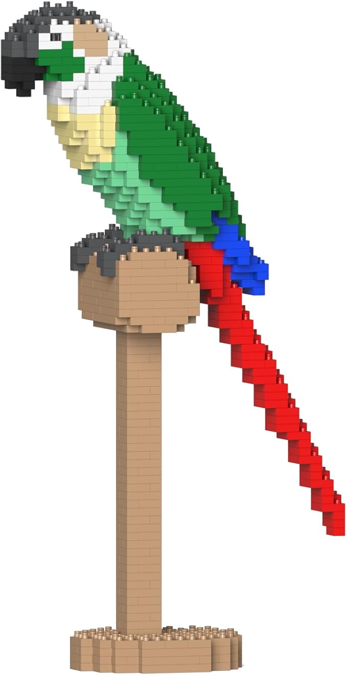 JEKCA Green Cheek Conure 01S-M02 | Parrot Plastic Building Blocks | Age 14+