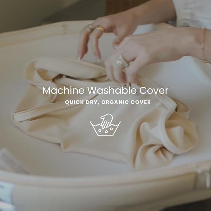 snuggle me® Baby Lounger Curve (0-6 Months) - Premium Organic Cotton with Foam Core, Machine-Washable Cover, Buttery-Soft & Breathable CSPC Compliant Infant Lounger Baby Nest with Travel Bag - Petal