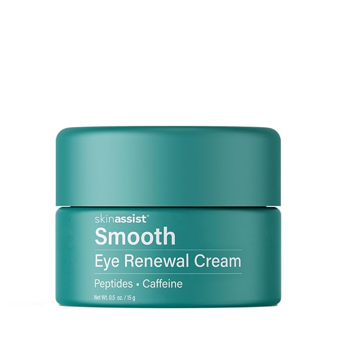 Smooth Eye Renewal Cream – Under Eyes Cream for Dark Circles, Puffiness, Fine Lines & Wrinkles – Hydrating Anti Aging Eye Creams, Peptides & Hyaluronic Acid for All Skin Types – 0.5 oz