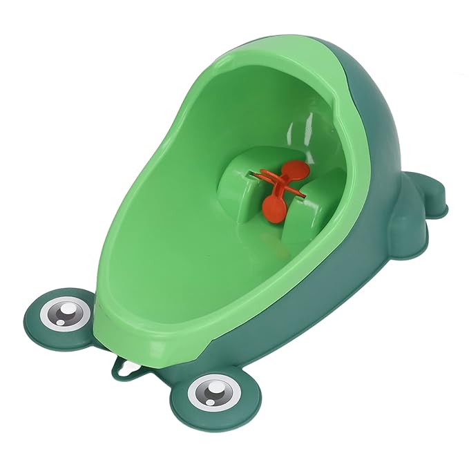 Frog Potty Training Urinal, Cute Frog Shape Cute Toddler Urinal Potty Training Urinal for Boys with Funny Aiming Target (Green)