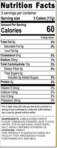 Kim's Magic Pop Freshly Popped Rice Cakes | Vegan | Cinnamon Flavor | 6 Bags | 15 Cakes per Bag | Low Carb, Sugar Free, Fat Free, Natural, Multigrain Korean Snack | Easy Bread, Chip, Cracker Replacement