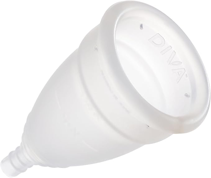 DIVA Cup & Shaker - Medical Grade Silicone Cup for Period Care - Reusable Menstrual Cup with Shaker for On-The-Go Cleansing - Wear Up to 12 Hours - Model 1 (for Medium to Heavy Flow)