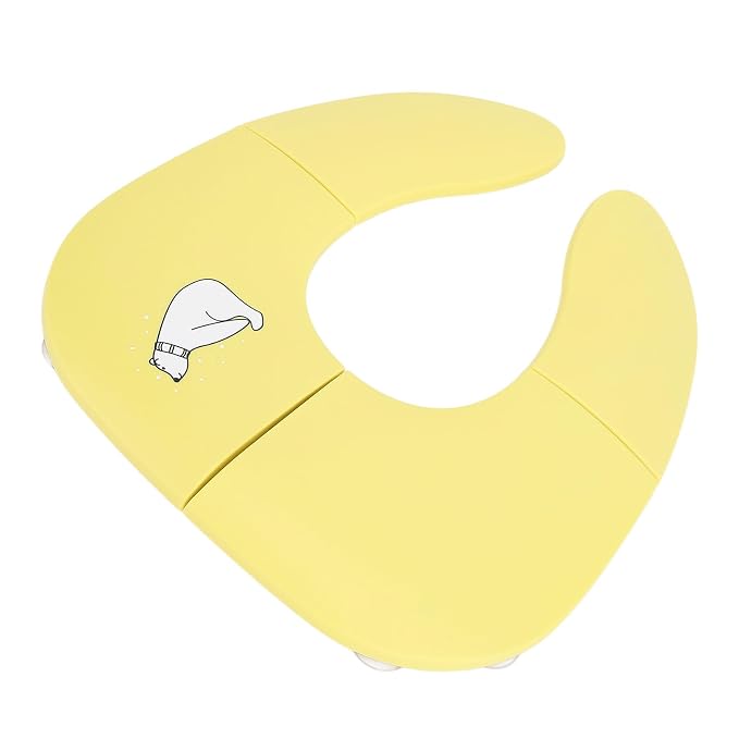 Generic Portable Folding Kids Toilet Cover with Nonslip Suction Cup, Outdoor Travel Potty Mat for Potty Training, Cartoon Design (Yellow)