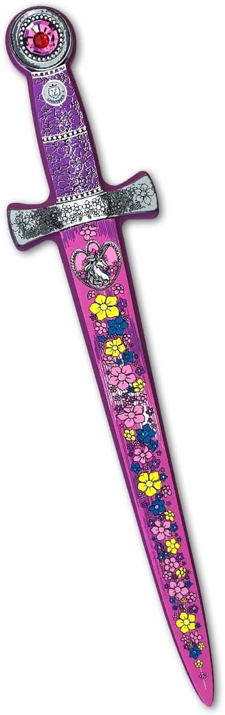 Liontouch - Unicorn Princess Sword for Girls - 3-6 Years | Medieval Style Toy for Pretend Play for Toddlers with Flowers & Gemstones | Safe & Durable Foam Accessory for Royal Dress Up & Costumes