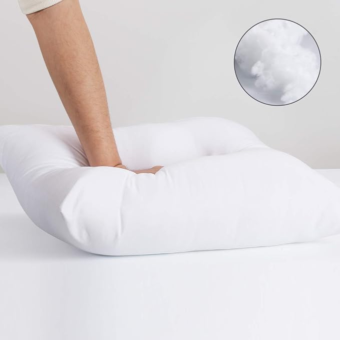 Calibrate Timing Plush and Durable Throw Pillow Inserts - 18 x 18 inches Set of 8, Hypoallergenic Polyester Fiber Fill - Perfect for Decorative Cushion Covers, Sofa and Bed Accent