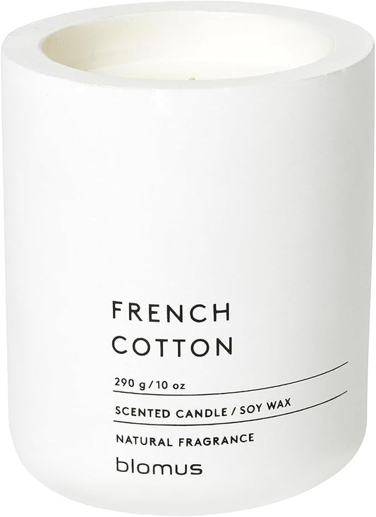 Blomus Fraga Scented Candle Lily White L, Soy Wax Candle in Concrete Look