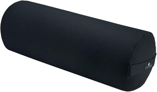 Hugger Mugger Round Yoga Bolster - Firm Round Shape, Higher Profile, Great Under Knees, Soft Support, Handmade in The USA