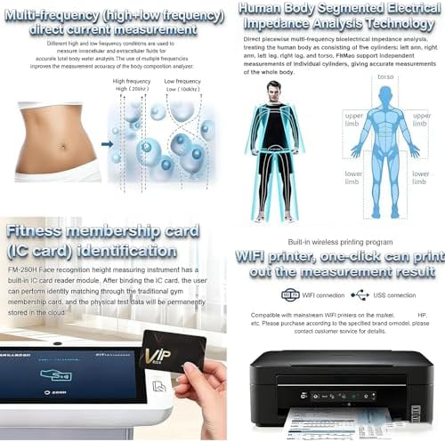 Smart Body Composition Analyzer, 10.1" HD Touch Screen Bioimpedance Device for Weight Management, Fat Analysis & Health Monitoring Tool