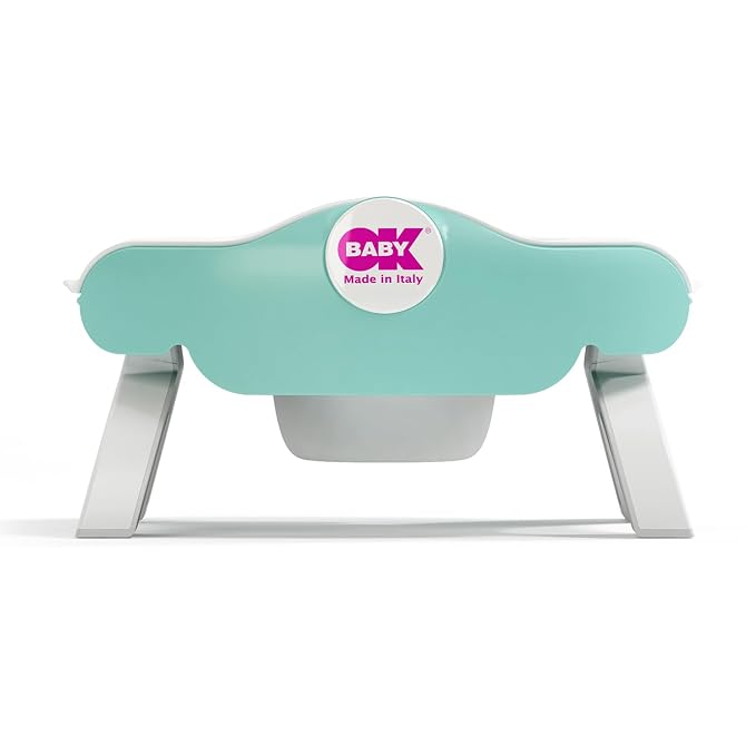 OKBABY On The Spot 3 in 1 Travel Potty Seat - Compact & Lightweight Design - Features Non-Slip Rubber Base - Removable Inner Bowl - Toilet Training Seat for Toddlers & Children, Turquoise