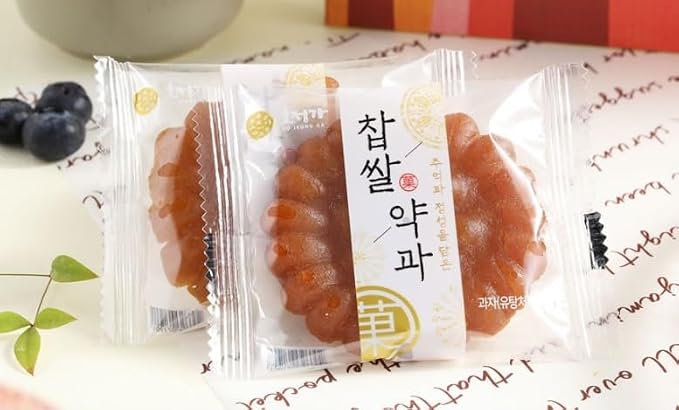 Ho Jeong Ga Korean Traditional Sweet Rice Yakgwa 490g (14 Pieces) – Premium Honey Cookies, Chewy & Soft Korean Dessert Snack, Individually Wrapped, Made in Korea