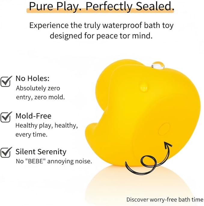Waterproof No Squeak No Hole No Bebe Noise 20 Pcs 3 Inch Rubber Funny Yellow Ducky Duck Bath Pool Toy Without Hole for Kid Shower Bathtub Toy Birthday Party Decor Cake Topper in Bulk