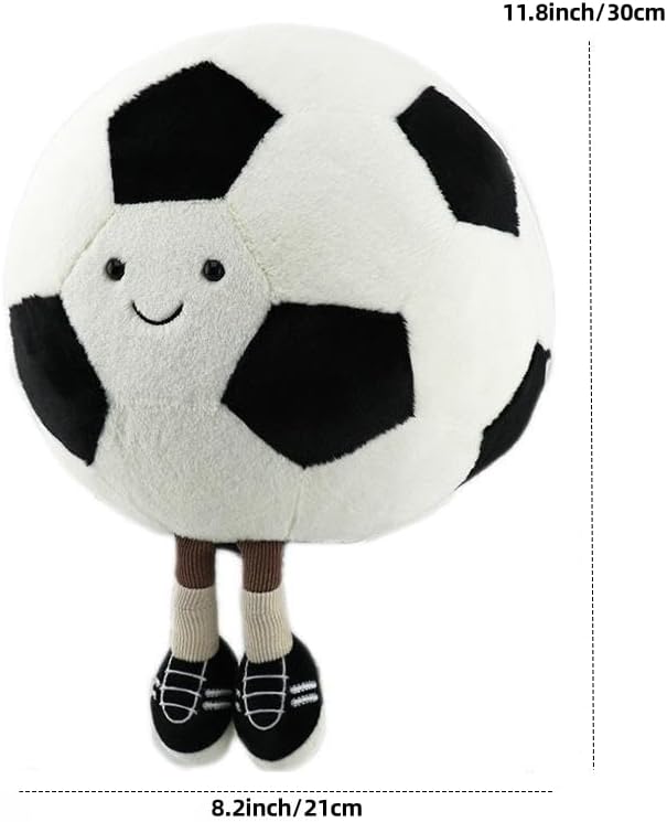 13.7" Cute Football Plush Toys Soft Stuffed Sport Throw Pillow Plush Ball Gift for Kids Birthday and Christmas Decoration (Football)