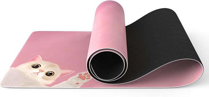 FOLAI Extra Thick Yoga Mat 6mm，pilates mat thick - Non-Slip Exercise Mat for HIIT, Pilates & Home Workouts & Workout with Free Carry Strap