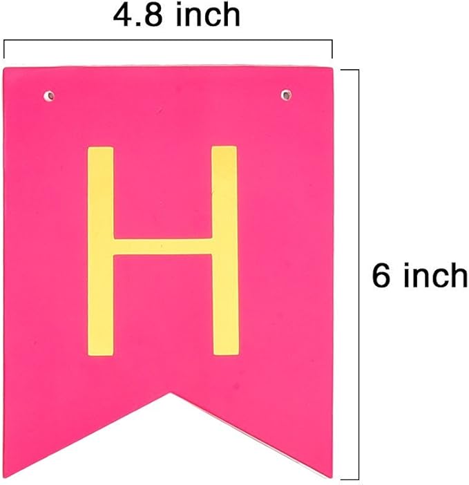 Fecedy Colorful Happy Birthday Banner Bunting
