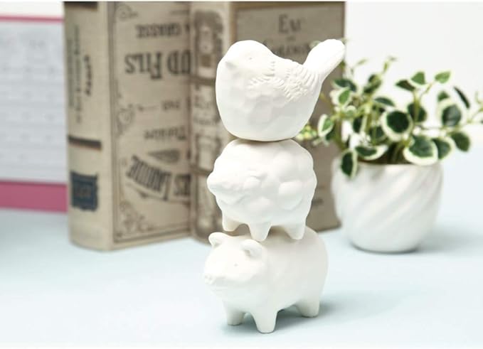 Aroma Ceramic Stone Diffuser [Made in Japan] Aromatherapy Passive Essential Oil Diffuser, Non-Electric Eco-Friendly, Unique, Cute, Animal, Design for Women, Men, and Gifts (Piggy)