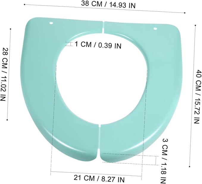 OUNONA 1Pc Folding Portable Potty Training Seat Cover Travel Friendly Toilet Cushion Pad for Home Use Fits Standard Toilets Green Color for Easy