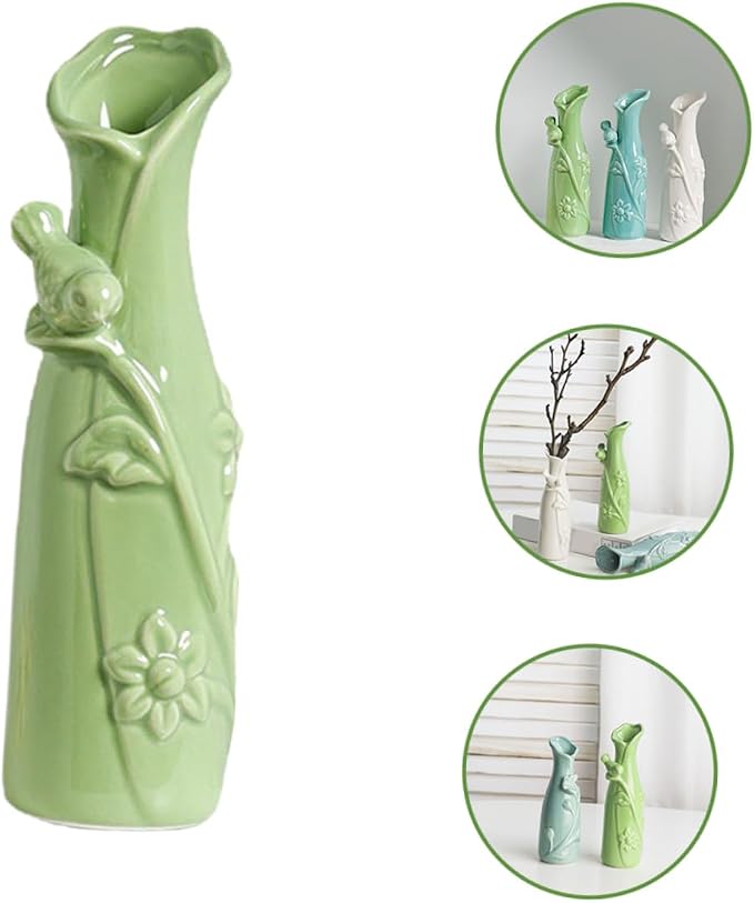 Toddmomy Flower Vase Plant Pot Ceramic Vase Modern Flower Home Decor Creative Floral Pot Water-Resistant