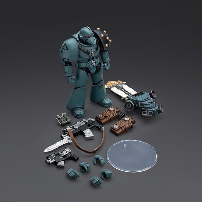 JOYTOY Action Figure 1/18 Warhammer The Horus Heresy Sons of Horus MKVI Tactical Squad Legionary with Legion Vexilla Collection Model Birthday Gifts (JT9480)