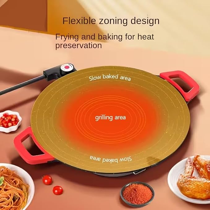 Smokeless Indoor Electric Grill & Nonstick Griddle – Compact, Fast-Heating Tabletop Grill for Steaks, Burgers, Pancakes, BBQ, and Everyday Indoor Cooking