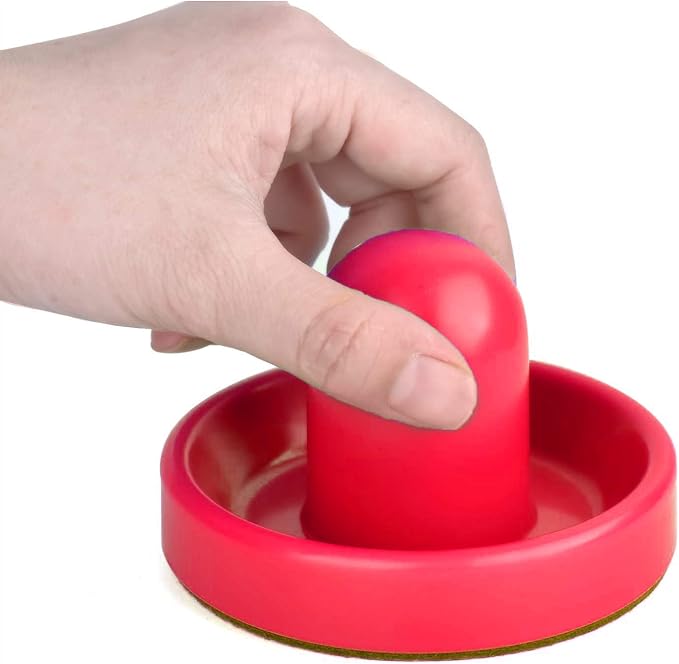 Air Hockey Pushers and Pucks - Air Hockey Paddles and Goal Handles Replacement Accessories for Game Tables (4 Pushers, 8 Pucks)