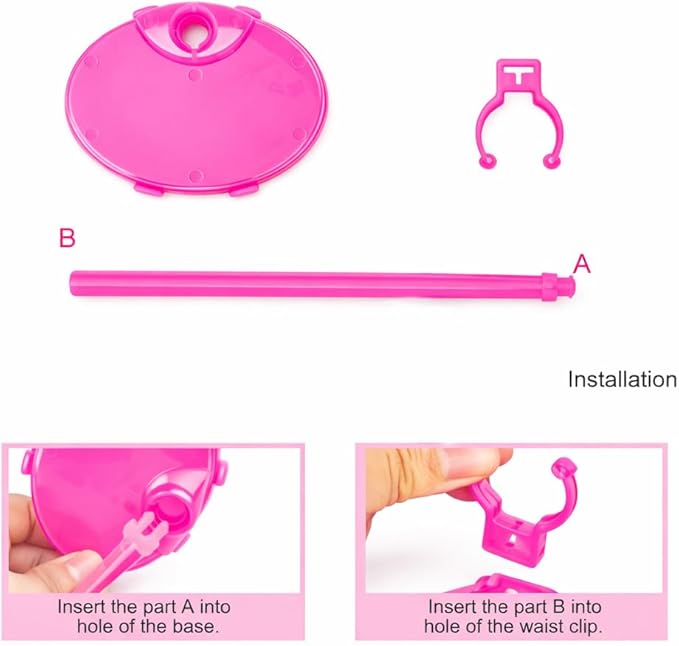 QINGZHE Stands Compatible with Barbie Doll, Pink Doll Stands for Display Barbie,22PCS Stands Compatible with Barbie