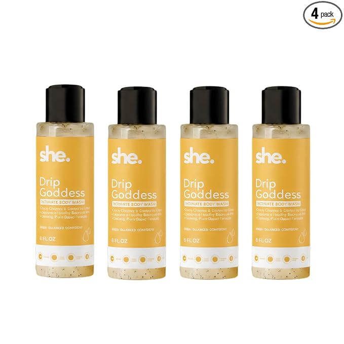 She. Drip Goddess Feminine Wash, 32 fl oz - pH Balanced Intimate Cleanser with Aloe Vera & Shea Butter | Gentle Daily Use