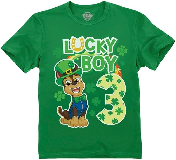 Paw Patrol Chase 3rd Birthday Boy Shirt - Toddler T-Shirt Gift Outfit for Party - Clothes for 3 Year Old Boys