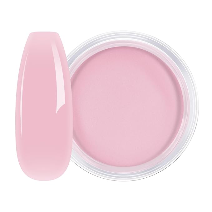 AILLSA Nail Dip Powder Sheer Pink Nail Dipping Powder | Translucent Jelly Nude Pink Dip Powder Colors for Nail Art French Manicure at Home Easy to Use Neutral Dip Powder (1 Oz)