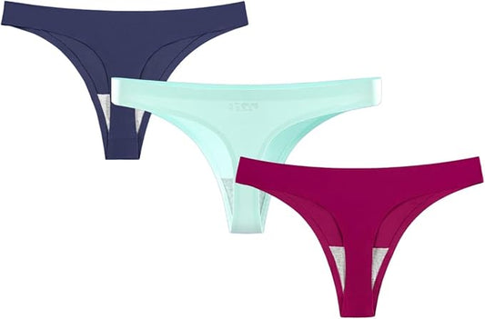 Womens Low Waist Camel Toe Underwear Seamless Thongs No Show Camel Proof Thong Panty Liners Workout G-Strings