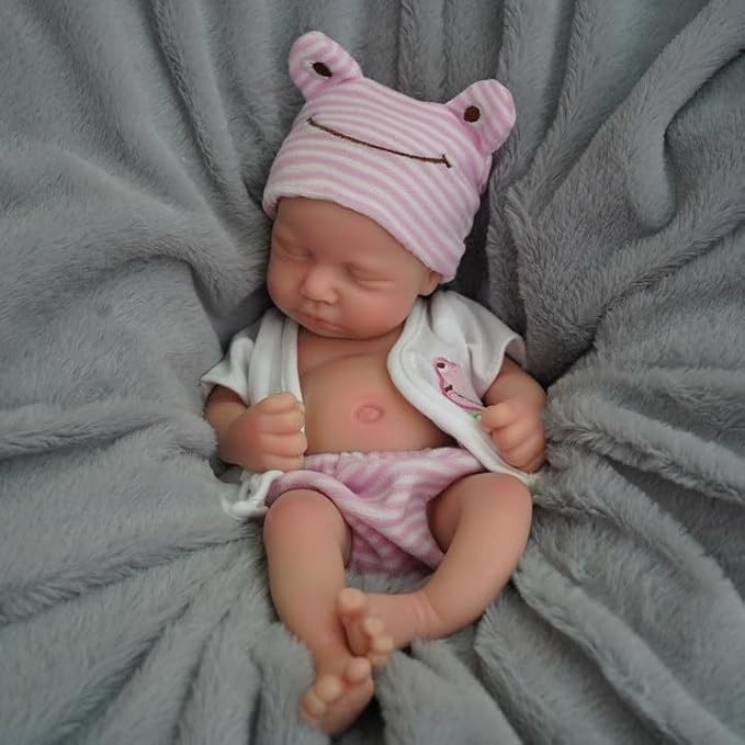 Mire & Mire Reborn Baby Dolls 12'' Girl Full Silicone Baby Doll Realistic-Newborn Baby Dolls That Look Real Sleeping Baby Doll