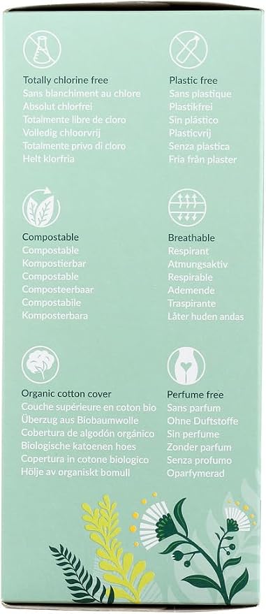 Natracare Organic and Natural Tanga Panty Liners, Thong Style, 30 Count, 3 Boxes (90 Liners Total)