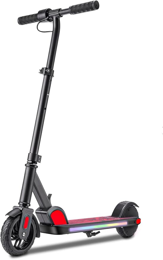 Caroma Electric Scooter for Kids Ages 6-14, 150W/180W Motor,10 MPH Max Speed & 7 Miles,Adjustable Height & Speed,Colorful Lights,LED Display,Foldable Kids Electric Scooter 132 Lbs Max Load