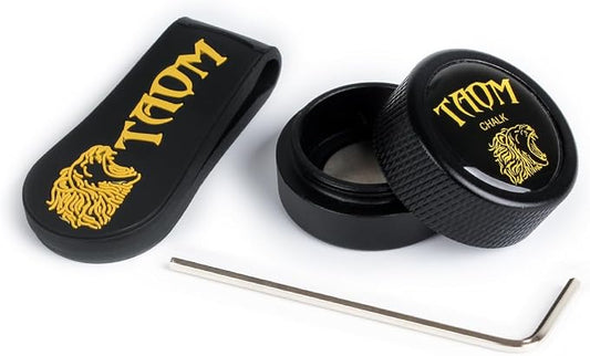 TAOM Pool Chalk Holder Round Shaped Practical Tool Billiards Accessories Magnetic Mini Chalk Tip Case Container Round Box Billiards