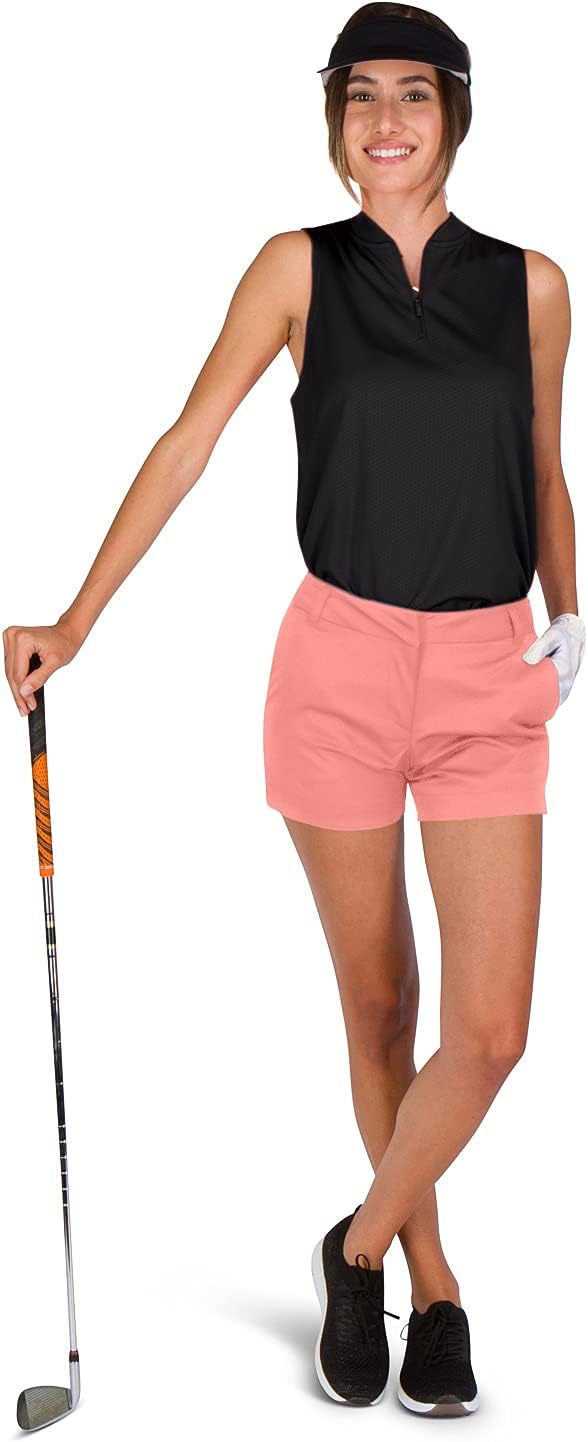 Three Sixty Six Womens Golf Shorts 4 ½ Inch Inseam - Quick Dry Active Shorts with Pockets, Athletic and Breathable