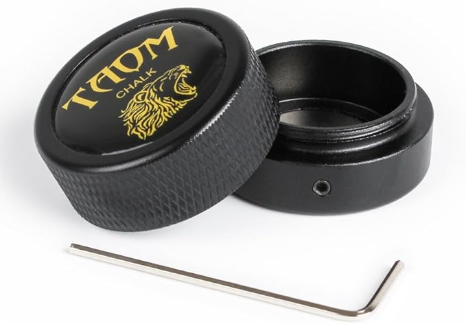 TAOM Pool Chalk Holder Round Shaped Practical Tool Billiards Accessories Magnetic Mini Chalk Tip Case Container Round Box Billiards