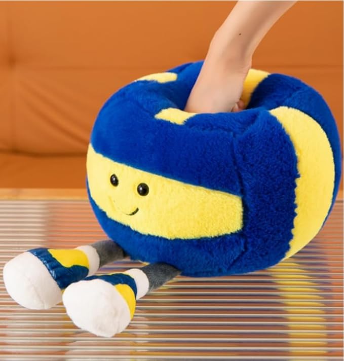 13.7" Cute Football Plush Toys Soft Stuffed Sport Throw Pillow Plush Ball Gift for Kids Birthday and Christmas Decoration (Volleyball)