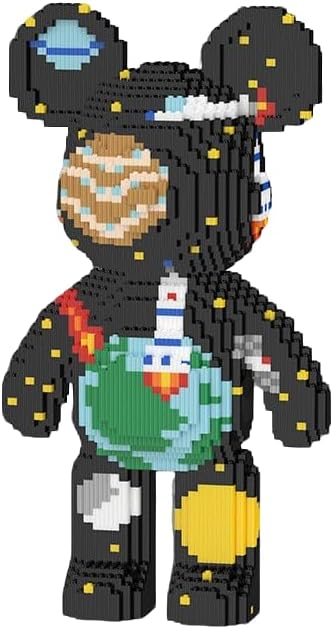 dOHOb Space Ship Bear Building Block Set, 7544 Pieces, Collection Display Set for Adults