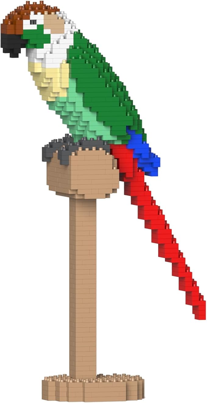 JEKCA Green Cheek Conure 01S-M01 | Parrot Plastic Building Blocks | Age 14+