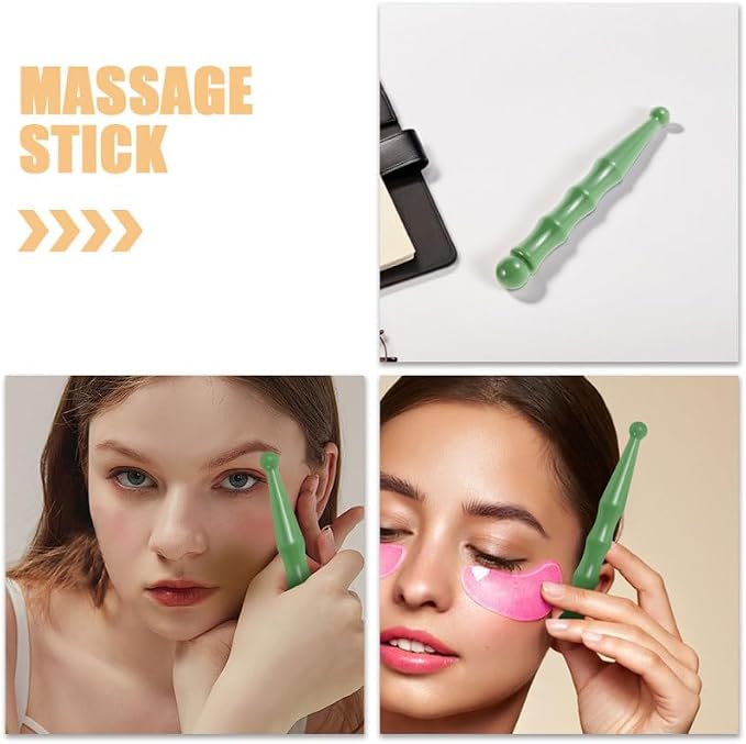 Ipetboom 2pcs Acupuncture Pen - Gua Sha Massage Tool Resin Pressure Point Stick for Foot and Facial Acupressure Relaxation Therapy Portable Manual Massager - 5.5x0.6in