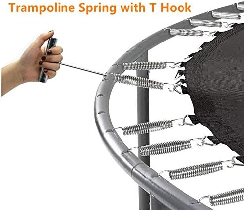 5.5-7 Inch Trampoline Springs Heavy Duty Stainless Steel Replacement Spring, Set of 16