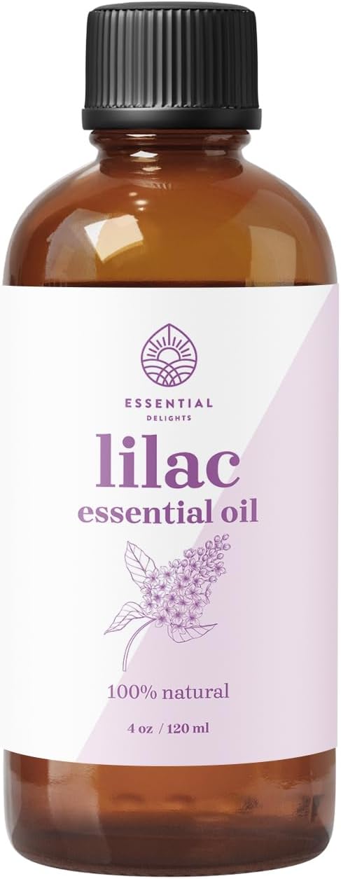 Lilac Essential Oil - Premium Grade 100% Undiluted Essential Oil (4 oz.) | for Aromatherapy, Soaps, Lotions, & Candles | Vegan & Cruelty Free